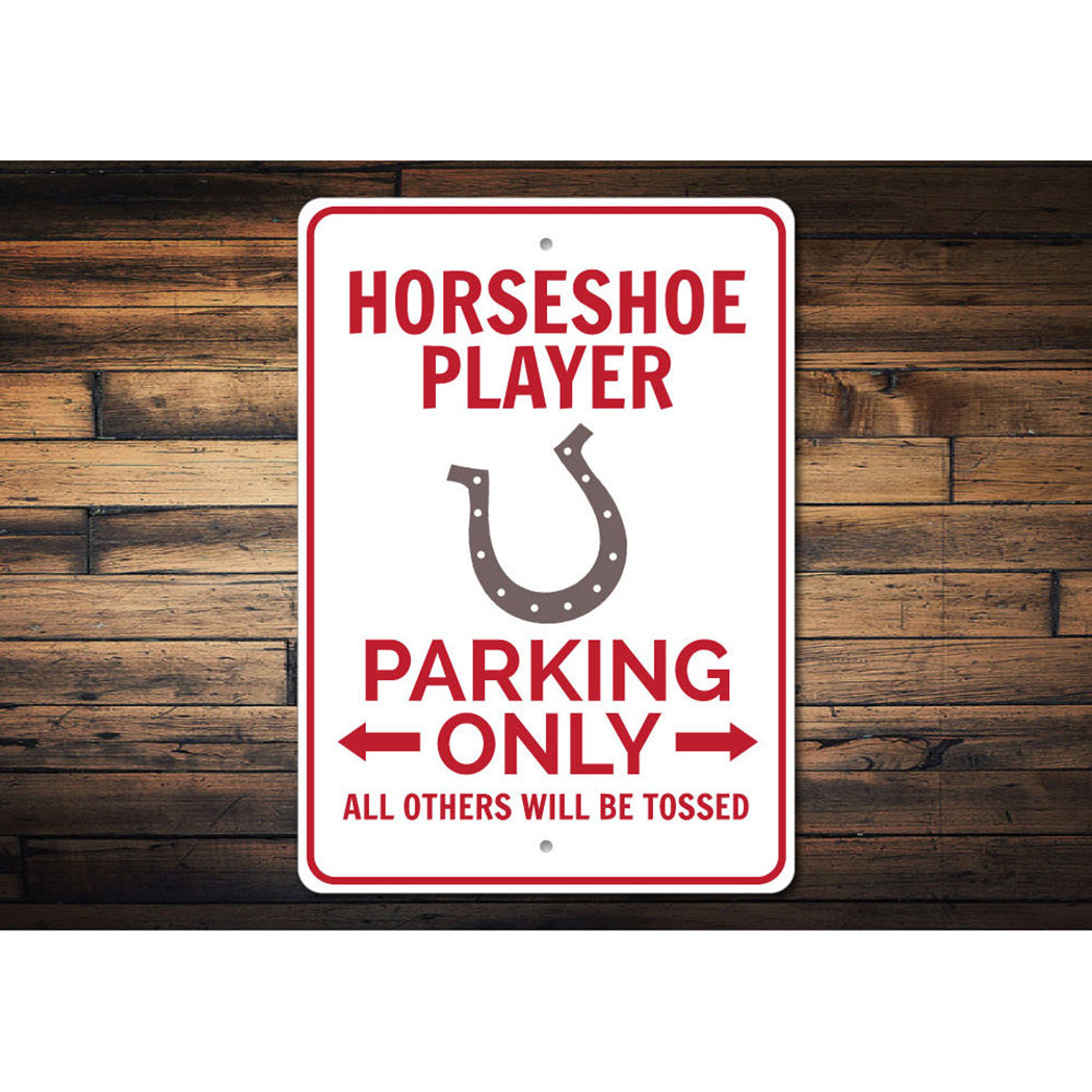 Horseshoe Player Parking Sign