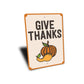Give Thanks Pumpkin Sign