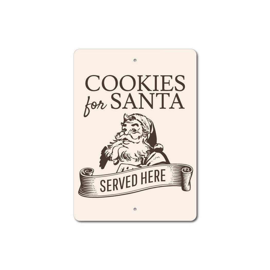 Cookies for Santa Served Here Sign