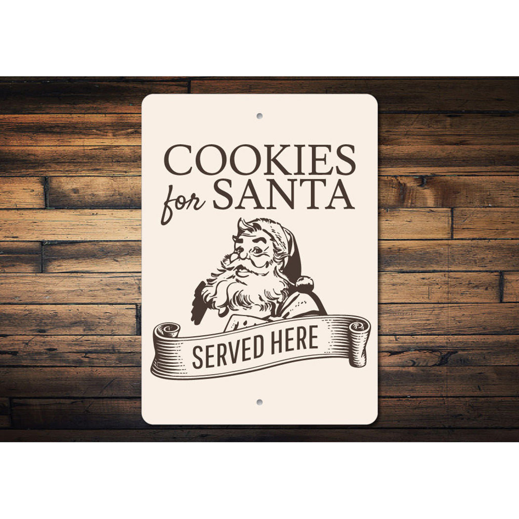 Cookies for Santa Served Here Sign