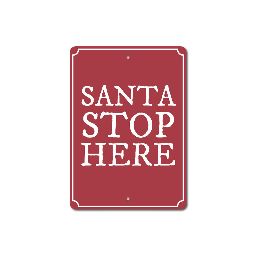 Santa Stop Sign