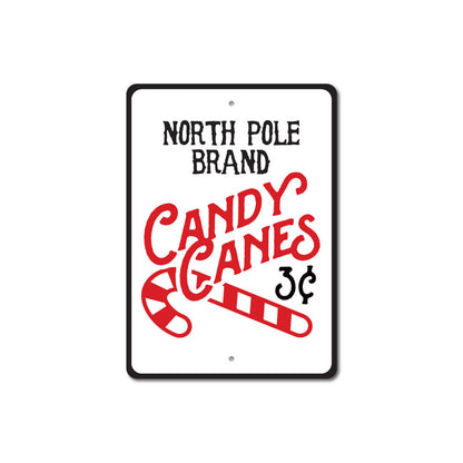 North Pole Candy Canes Sign