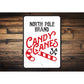 North Pole Candy Canes Sign