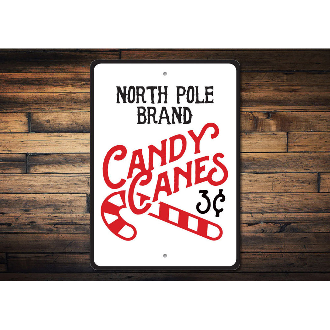 North Pole Candy Canes Sign