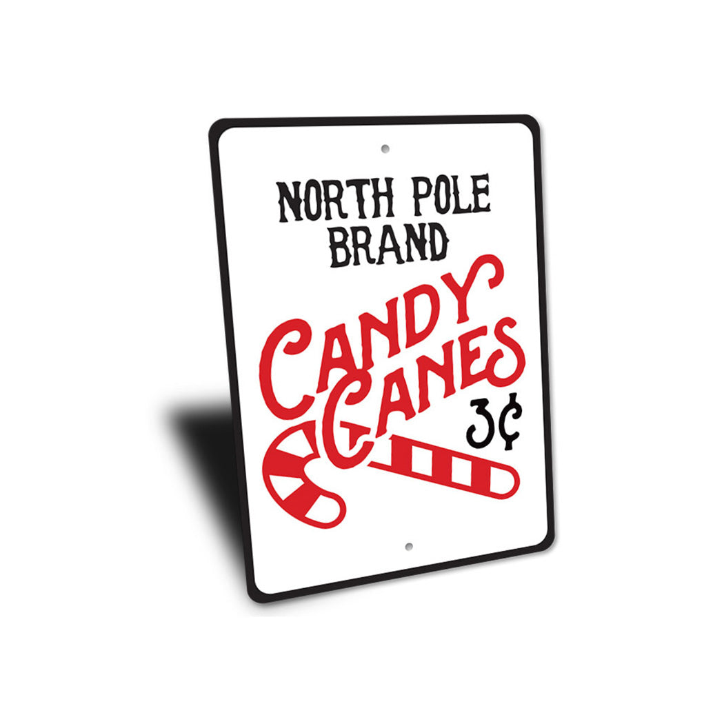 North Pole Candy Canes Sign
