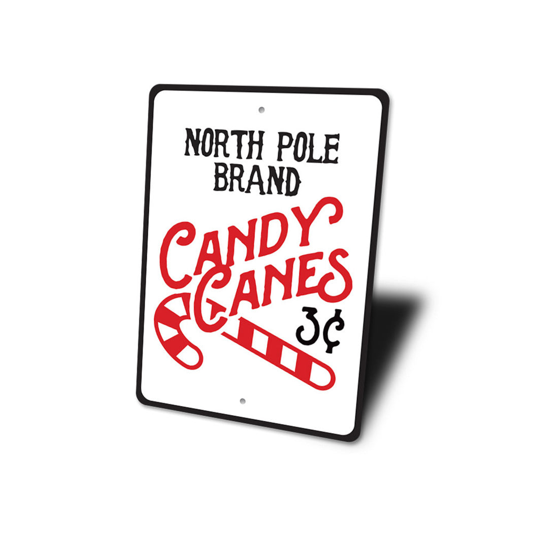 North Pole Candy Canes Sign