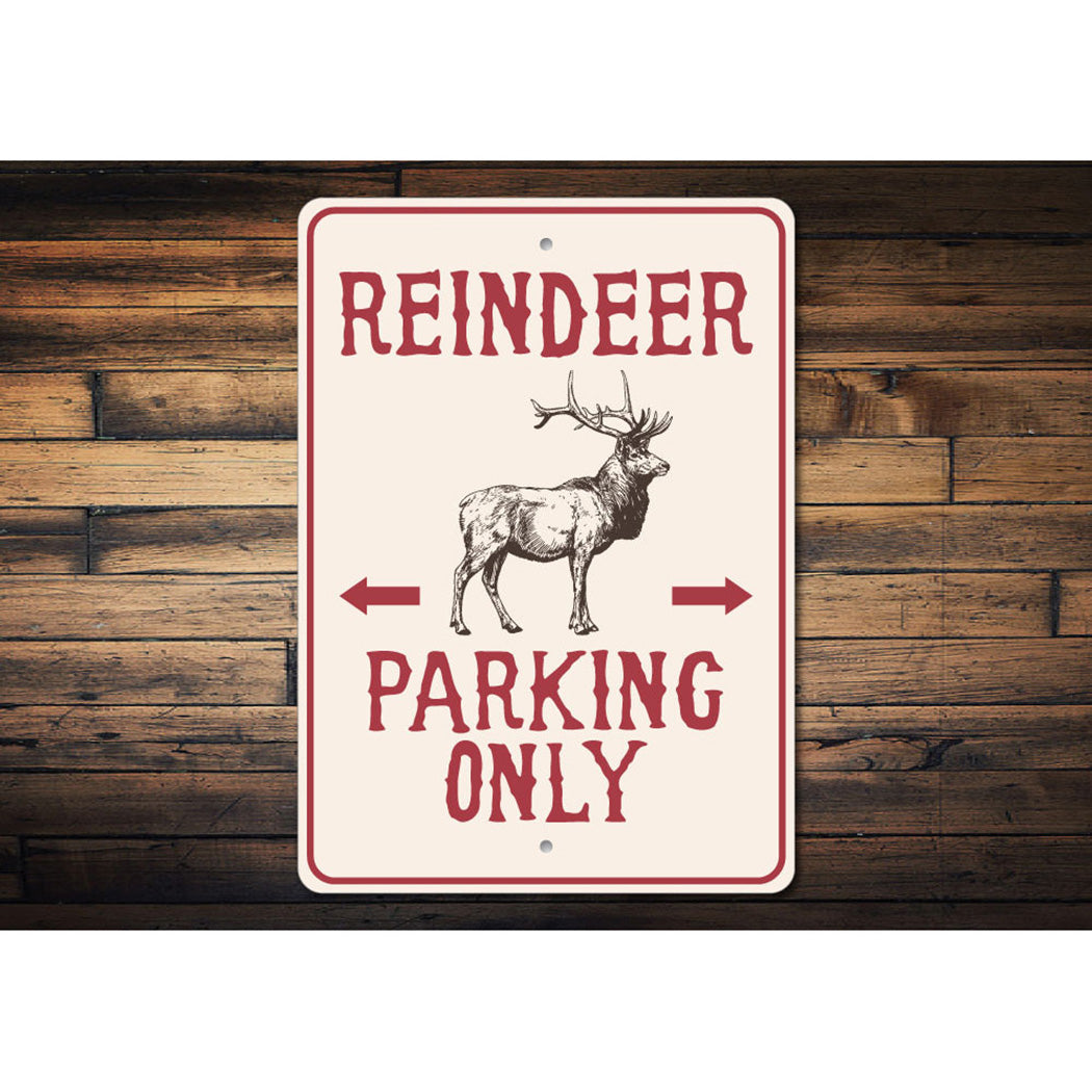 Reindeer Parking Sign