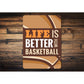Life is Better with Basketball Sign