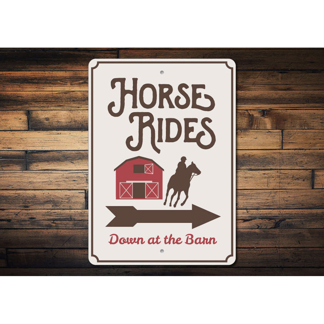 Horse Rides at the Barn Sign