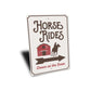 Horse Rides at the Barn Sign