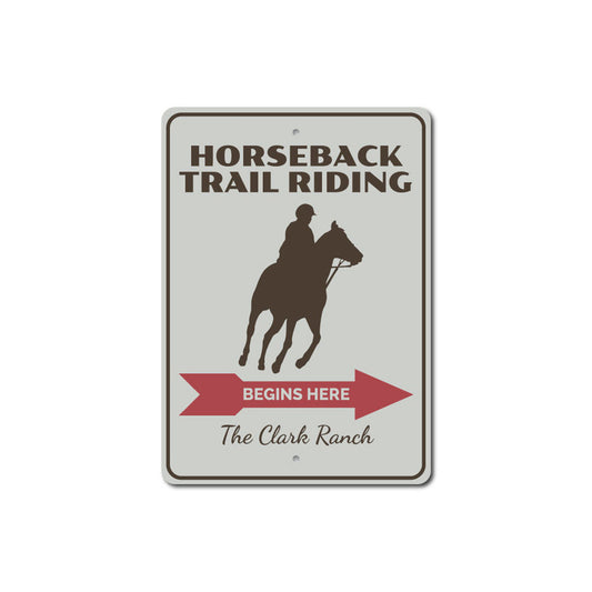 Horseback Trail Rider Sign