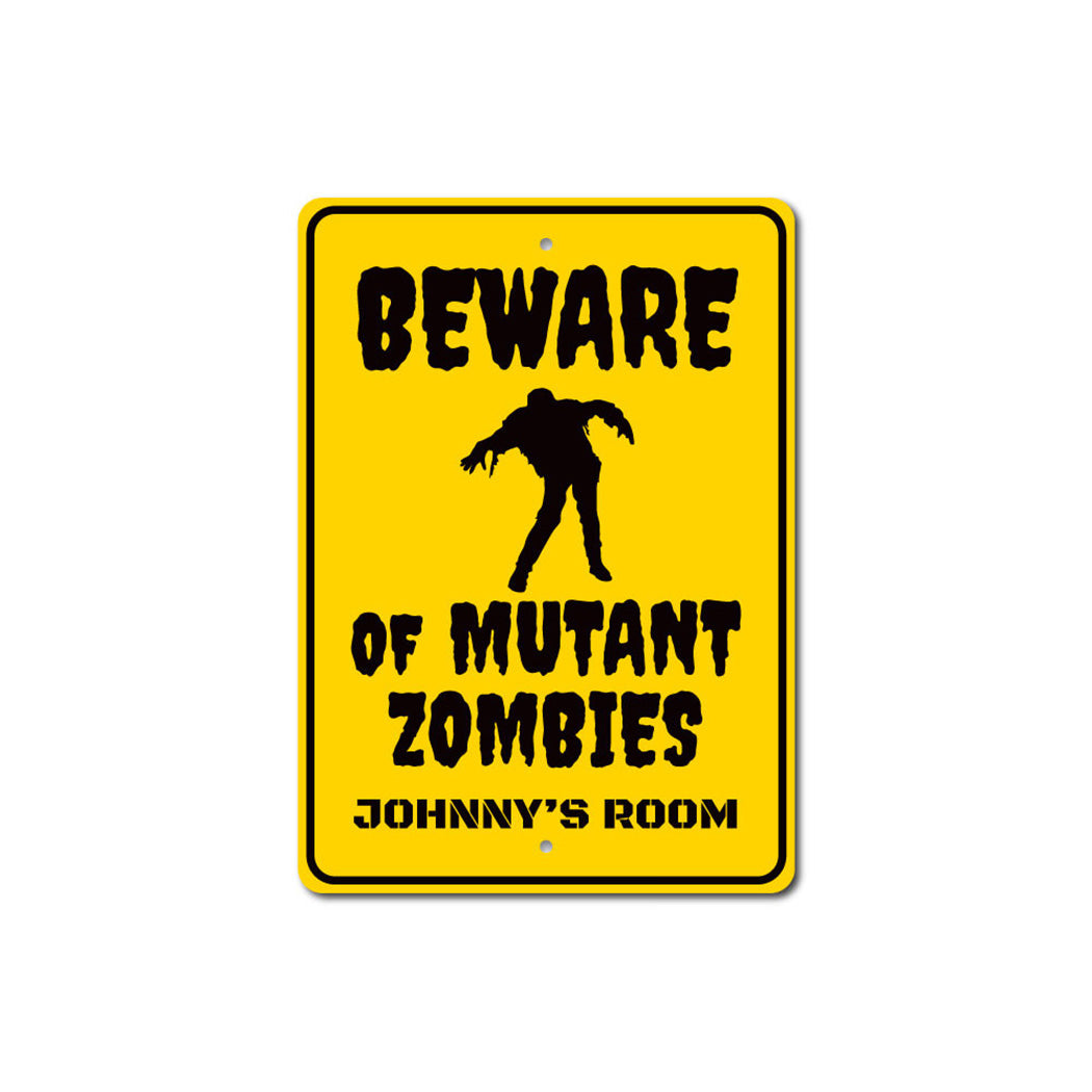 Zombie Kids Room Metal Sign