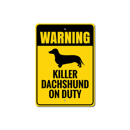 Dachshund Warning Sign