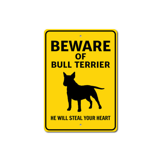 Bull Terrier Beware Sign