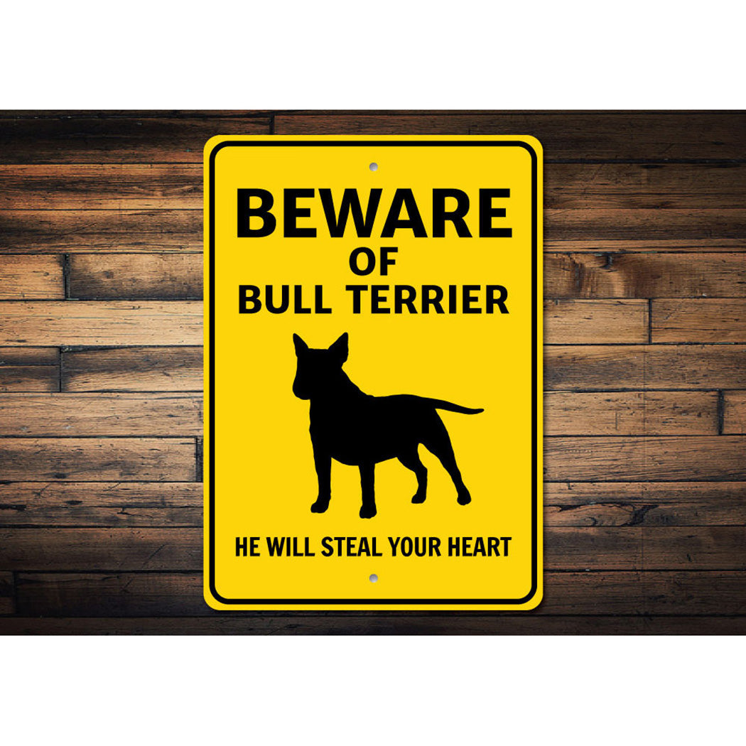 Bull Terrier Beware Sign