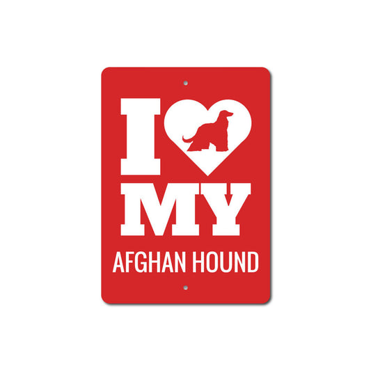 Afghan Hound Metal Sign