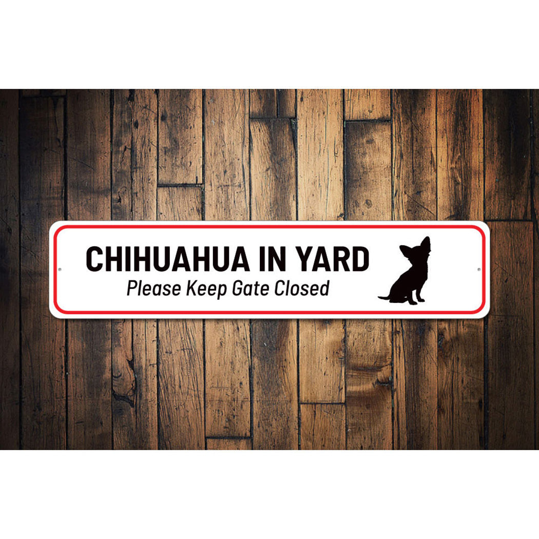 Chihuahua in Yard Sign