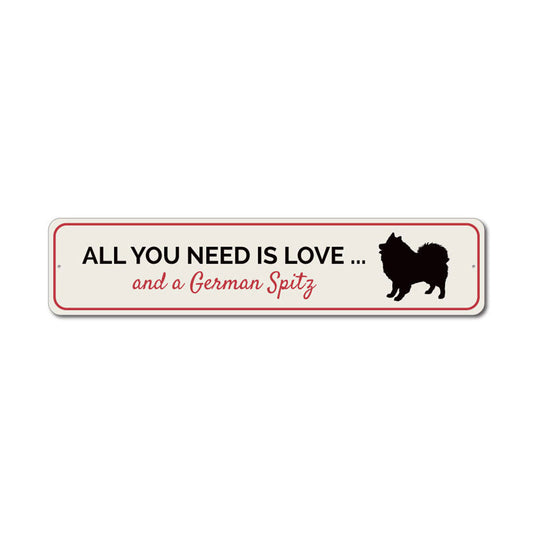 Love Dog Metal Sign