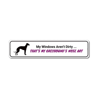 Greyhound Dog Metal Sign