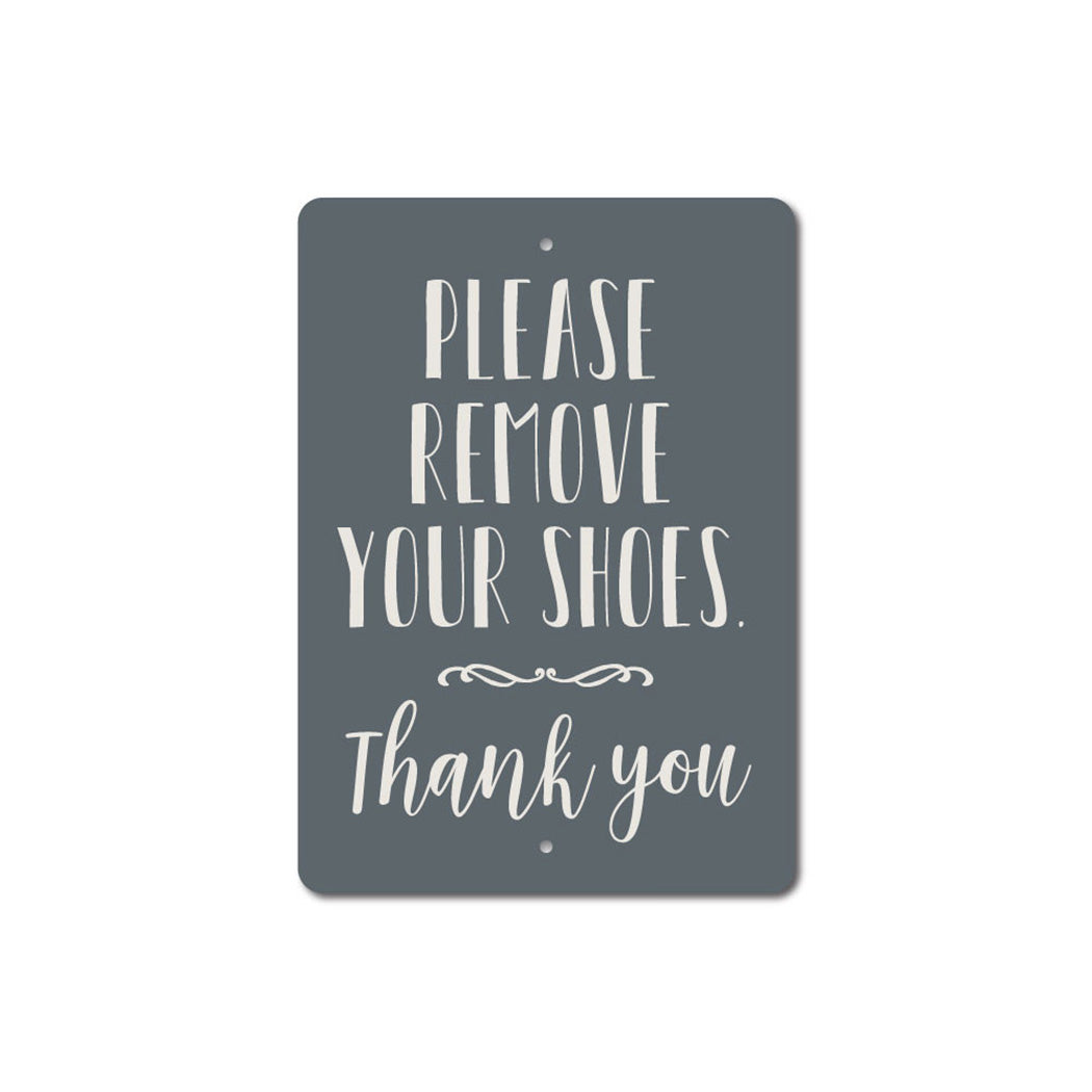 Remove Shoes Sign