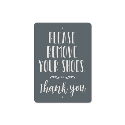 Remove Shoes Sign