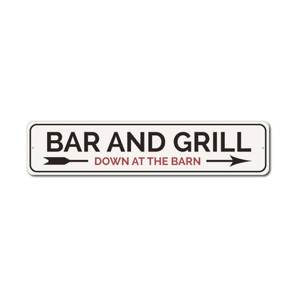 Bar and Grill Metal Sign