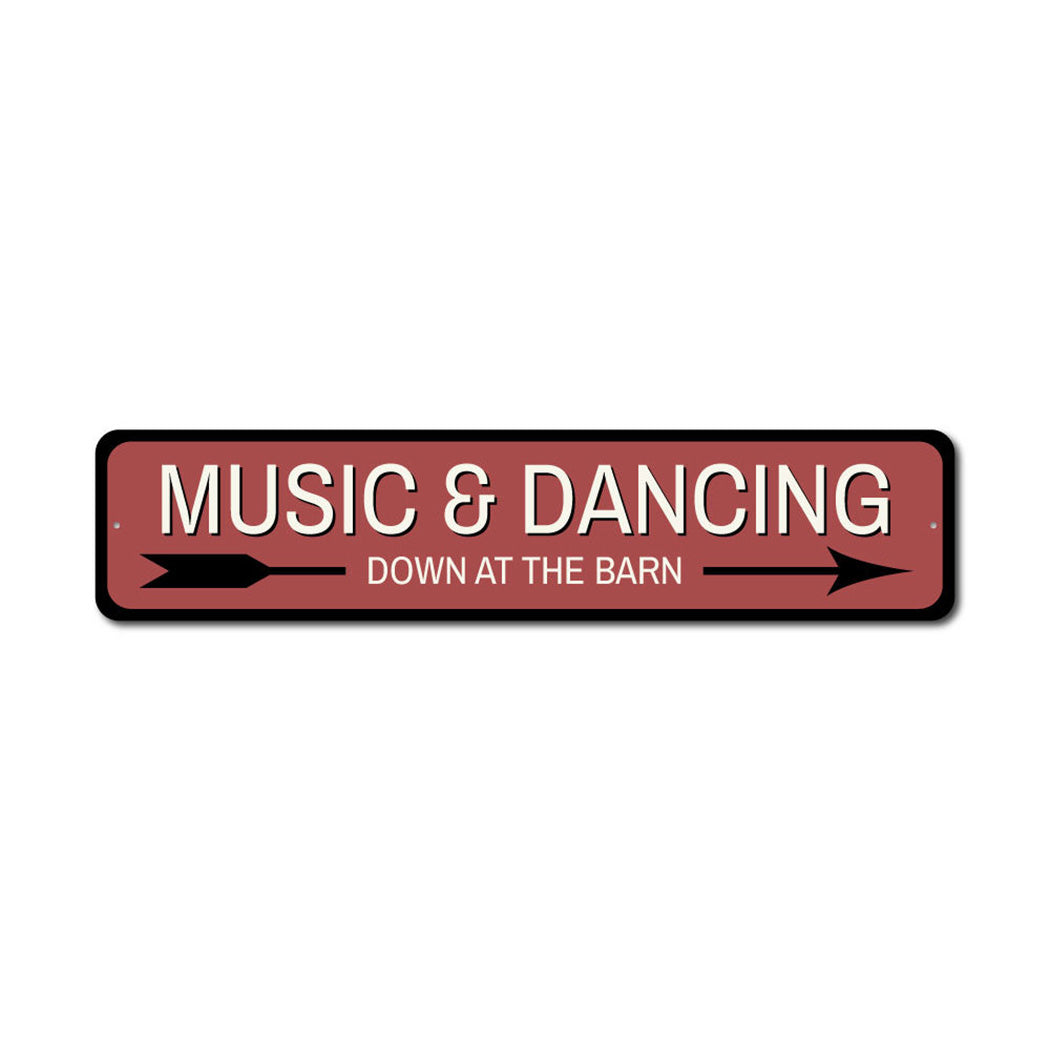Dancing Barn Metal Sign