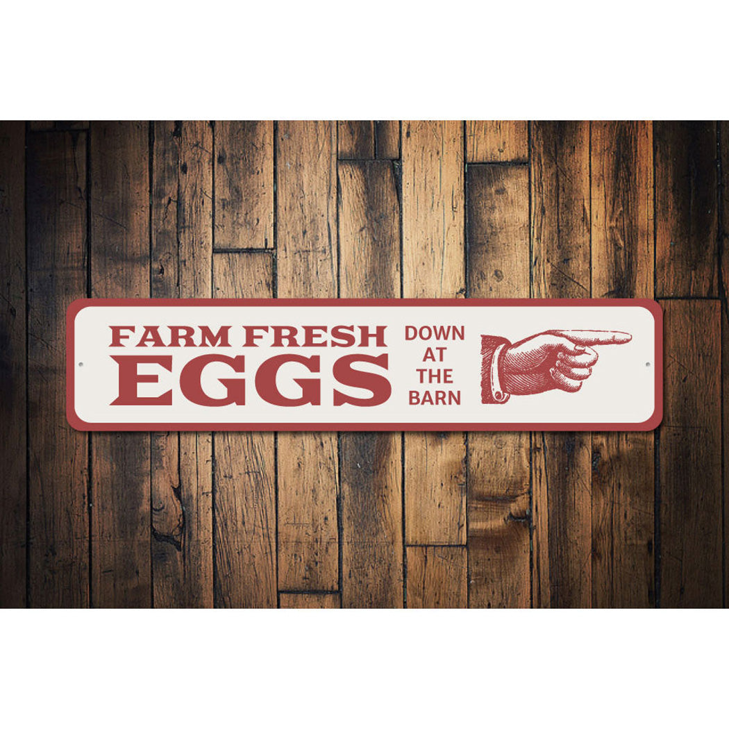 Eggs Arrow Sign