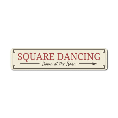 Square Dancing Metal Sign
