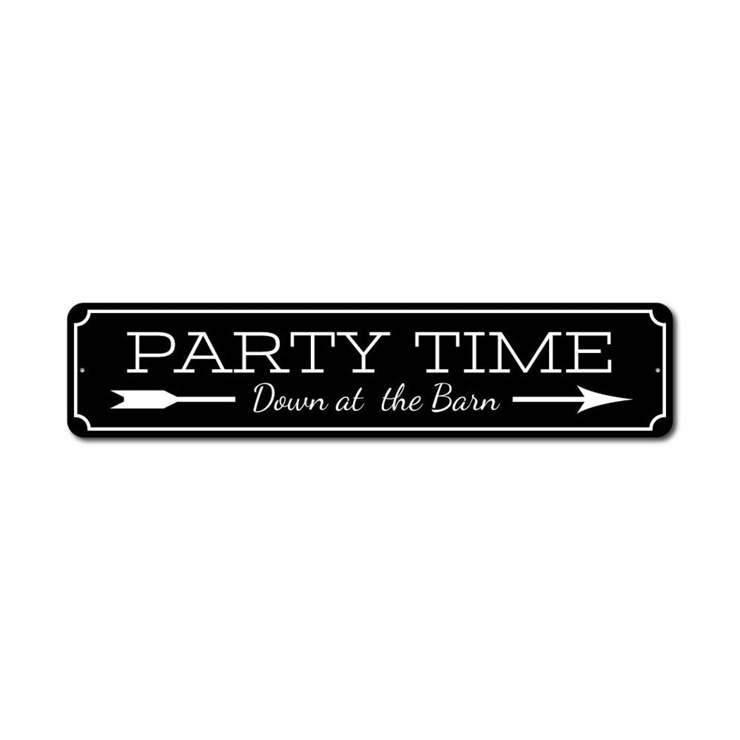 Party Time Metal Sign