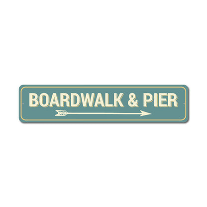 Boardwalk & Pier Metal Sign