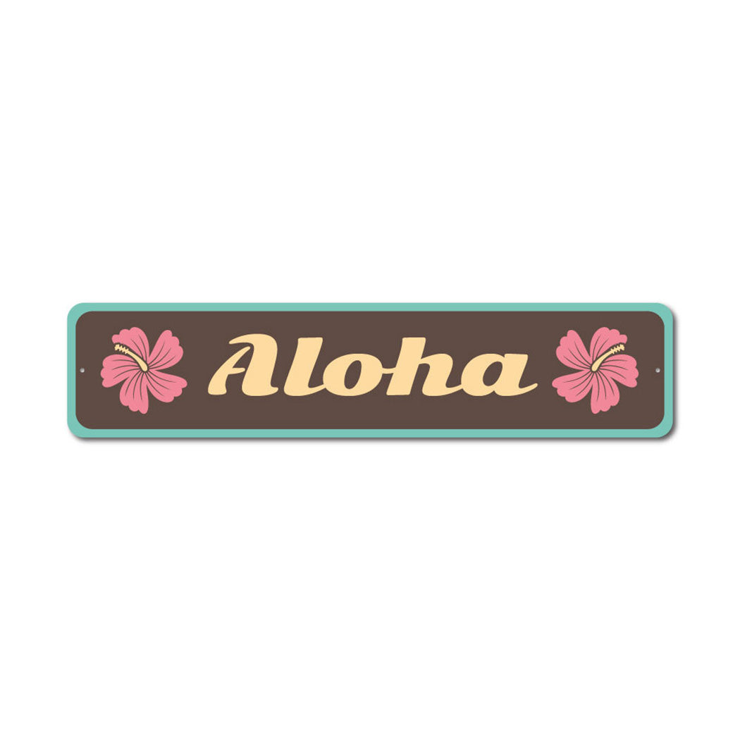 Aloha Metal Sign