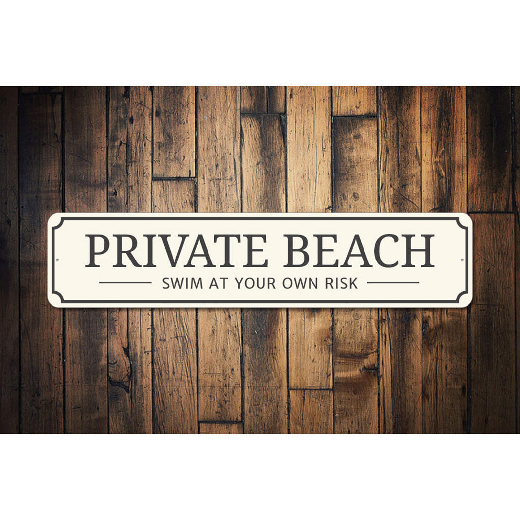 Private Beach Entrance Sign