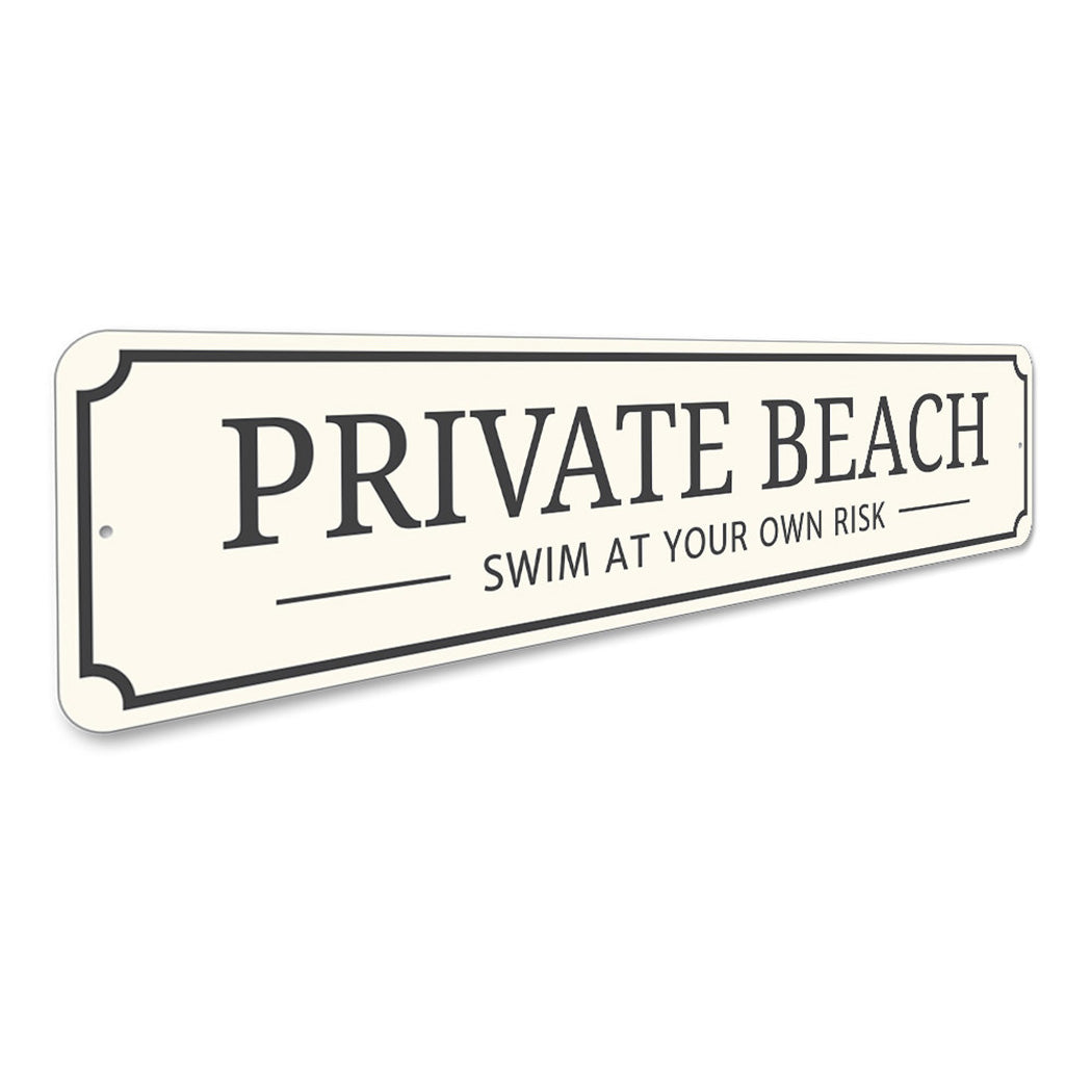 Private Beach Entrance Sign