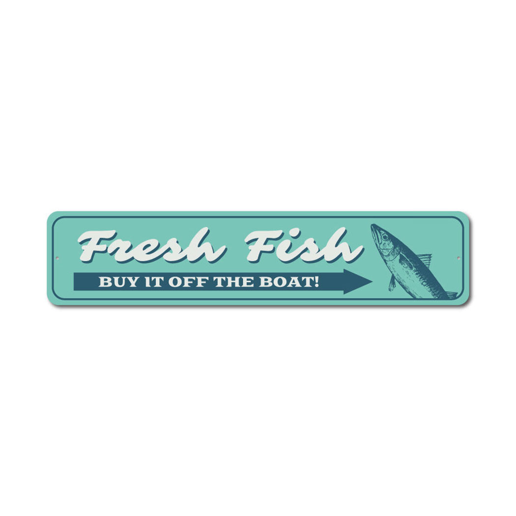 Fresh Fish Metal Sign