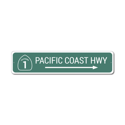 Pacific Coast Highway Metal Sign