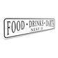 Food Drinks Darts Personalized Sign