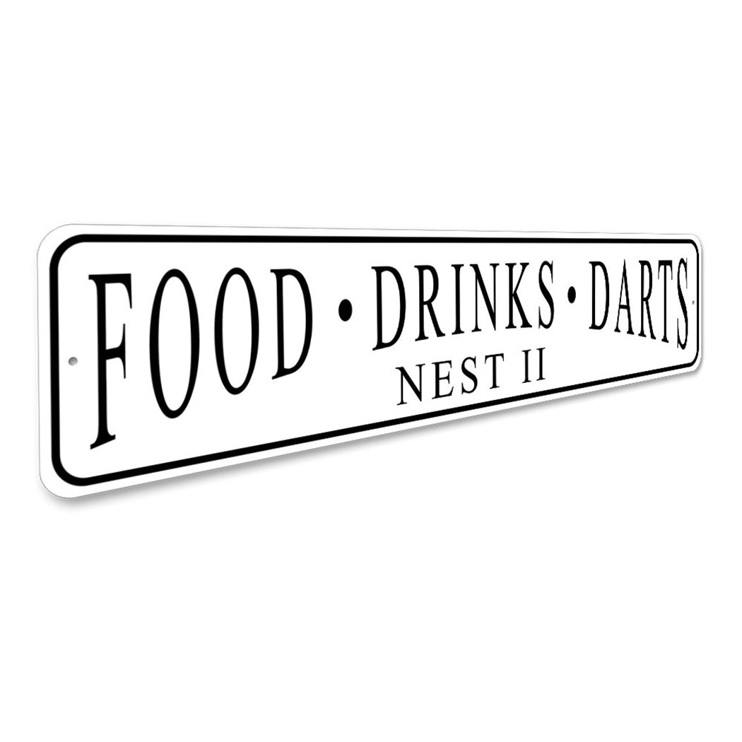 Food Drinks Darts Personalized Sign