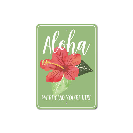 Aloha Flower Metal Sign