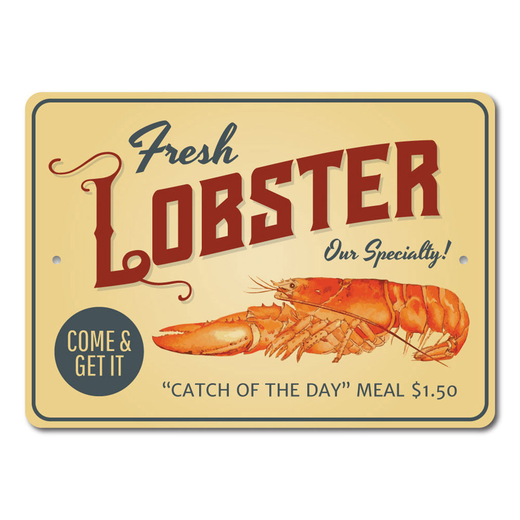 Fresh Lobster Meal Sign