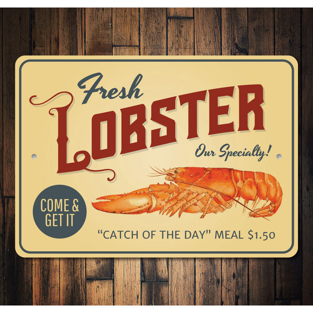 Fresh Lobster Meal Sign