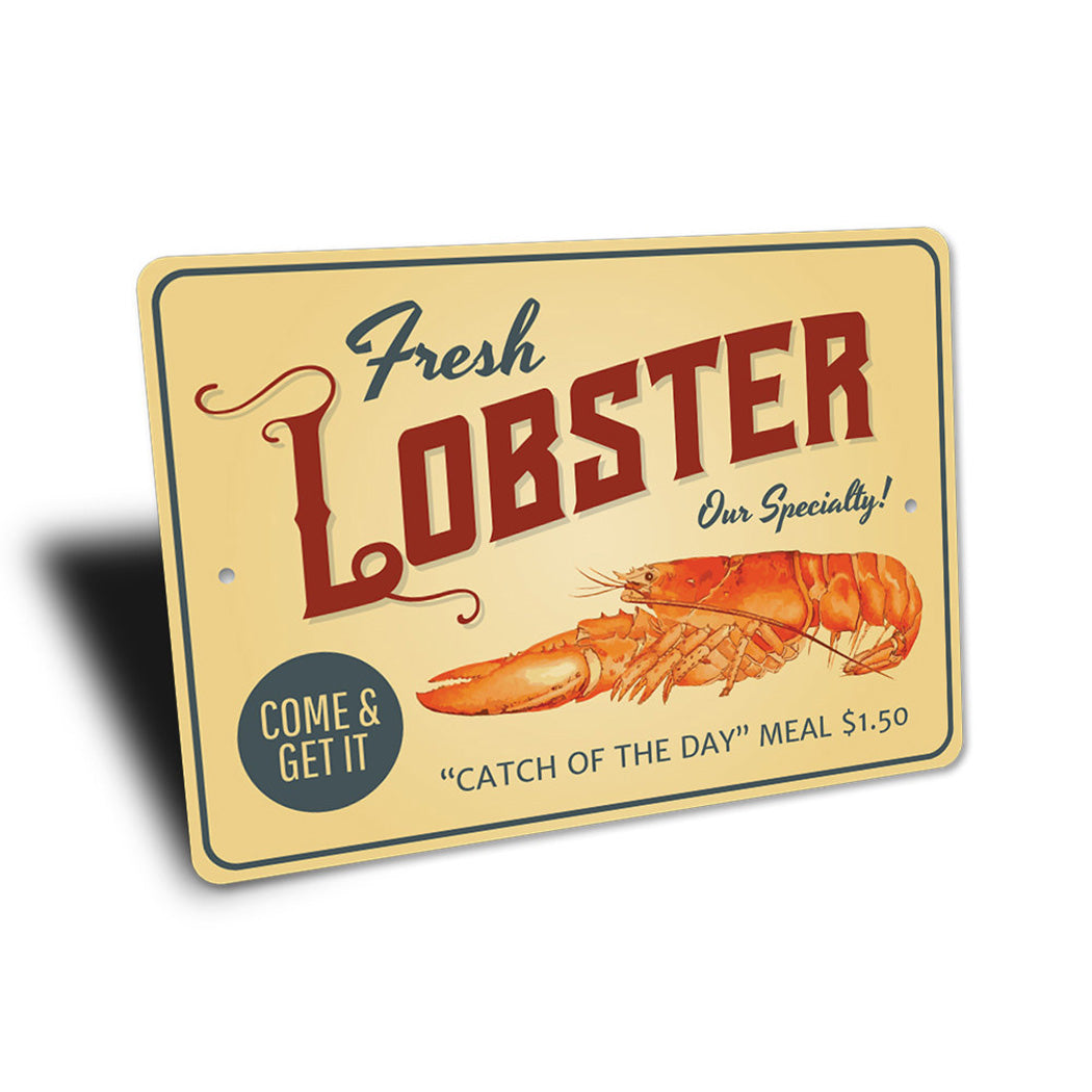 Fresh Lobster Meal Sign