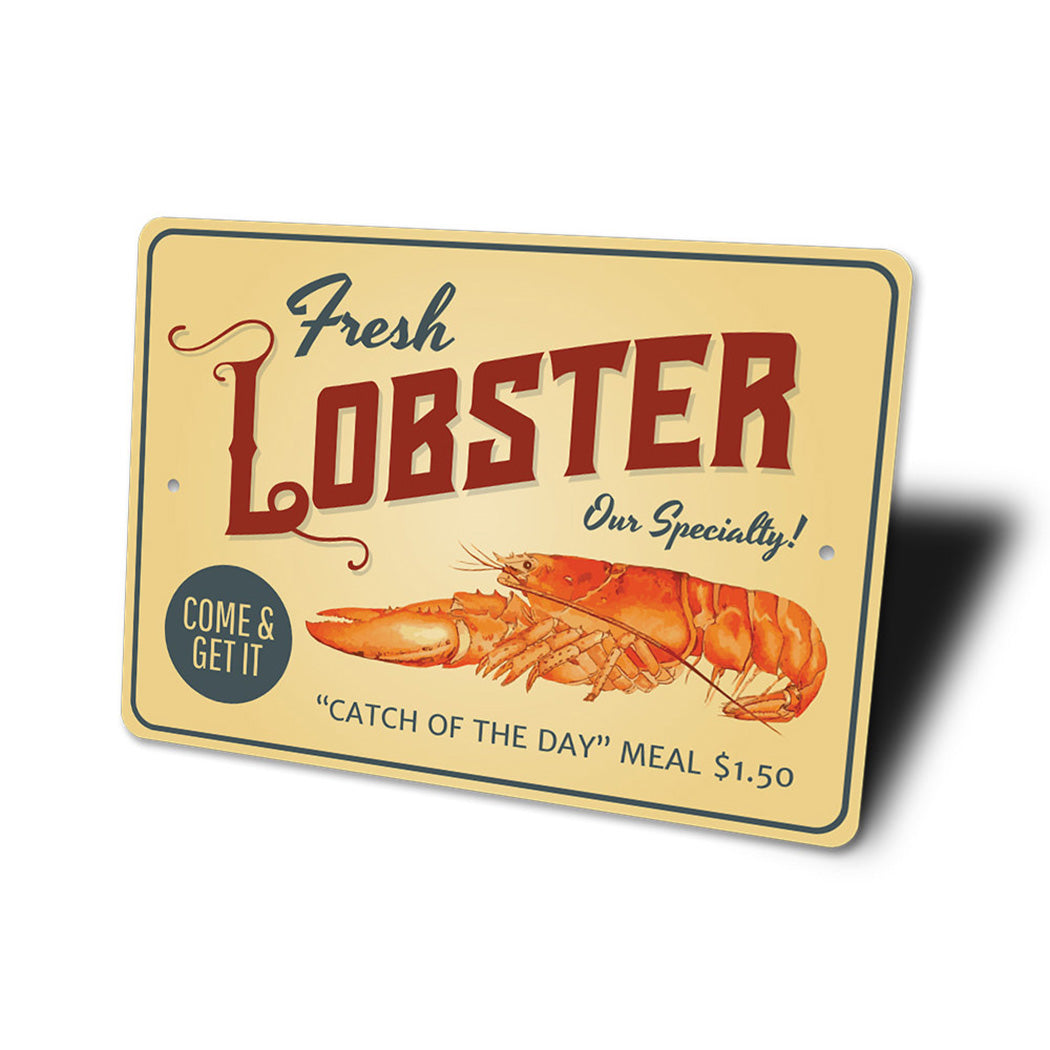 Fresh Lobster Meal Sign