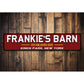 Custom Barn City State Sign