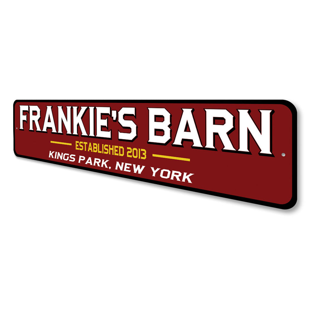 Custom Barn City State Sign