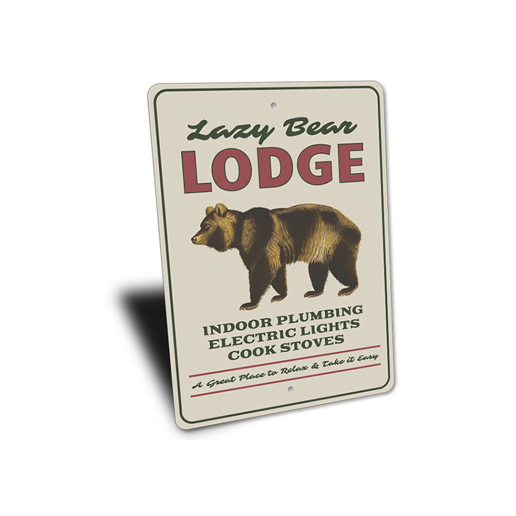 Lazy Bear Lodge Sign