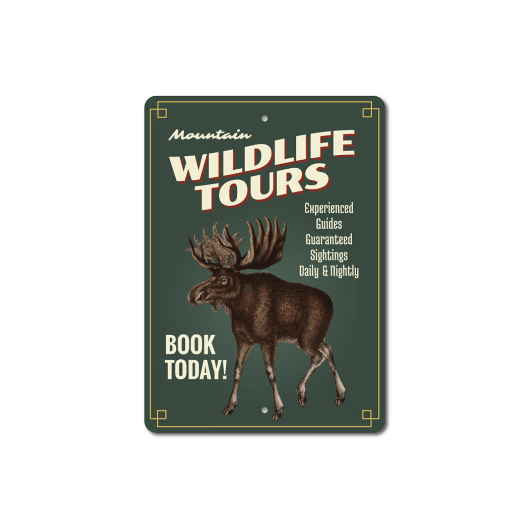Wildlife Tours Metal Sign