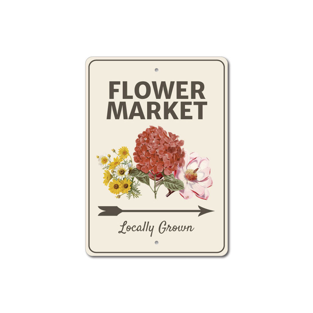 Flower Market Arrow Sign