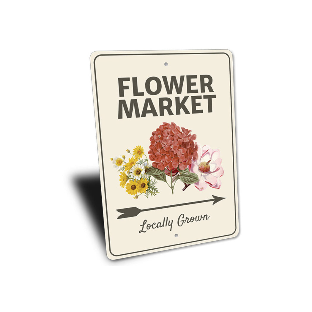 Flower Market Arrow Sign