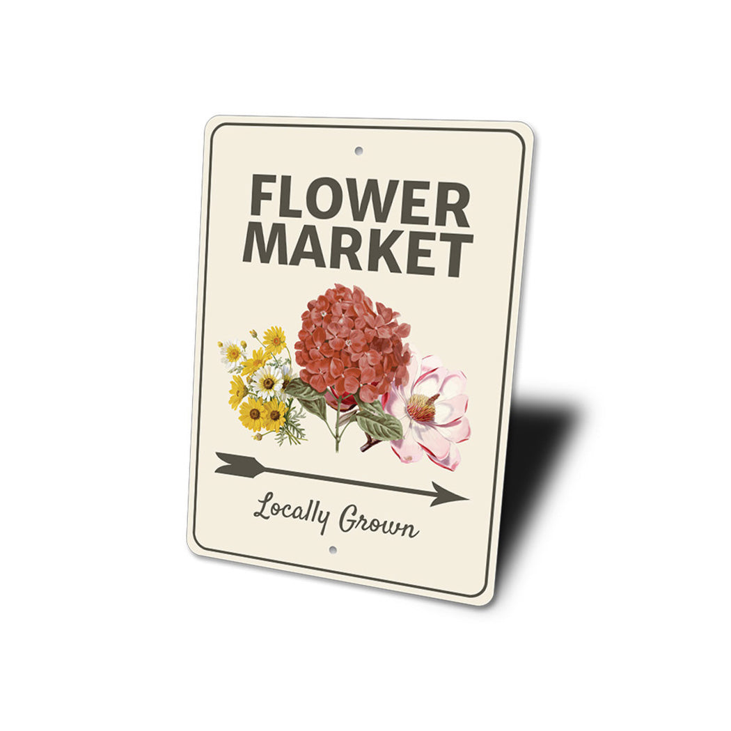 Flower Market Arrow Sign